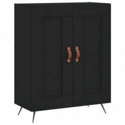 Highboard Schwarz 69,5x34x180 cm Holzwerkstoff