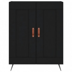 Highboard Schwarz 69,5x34x180 cm Holzwerkstoff