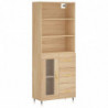 Highboard Sonoma-Eiche 69,5x34x180 cm Holzwerkstoff