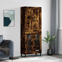 Highboard Räuchereiche 69,5x34x180 cm Holzwerkstoff