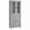 Highboard Grau Sonoma 69,5x34x180 cm Holzwerkstoff