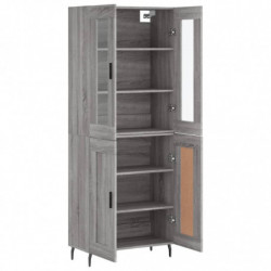 Highboard Grau Sonoma 69,5x34x180 cm Holzwerkstoff