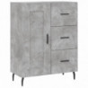 Highboard Betongrau 69,5x34x180 cm Holzwerkstoff