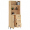 Highboard Sonoma-Eiche 69,5x34x180 cm Holzwerkstoff