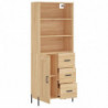 Highboard Sonoma-Eiche 69,5x34x180 cm Holzwerkstoff