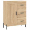 Highboard Sonoma-Eiche 69,5x34x180 cm Holzwerkstoff