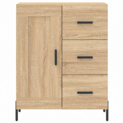 Highboard Sonoma-Eiche 69,5x34x180 cm Holzwerkstoff