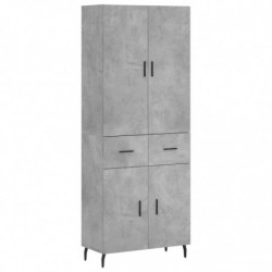 Highboard Betongrau 69,5x34x180 cm Holzwerkstoff