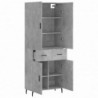 Highboard Betongrau 69,5x34x180 cm Holzwerkstoff