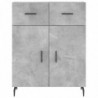 Highboard Betongrau 69,5x34x180 cm Holzwerkstoff