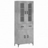 Highboard Betongrau 69,5x34x180 cm Holzwerkstoff