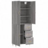 Highboard Grau Sonoma 69,5x34x180 cm Holzwerkstoff