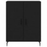 Highboard Schwarz 69,5x34x180 cm Holzwerkstoff