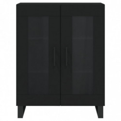 Highboard Schwarz 69,5x34x180 cm Holzwerkstoff