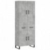 Highboard Betongrau 69,5x34x180 cm Holzwerkstoff