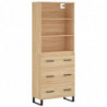 Highboard Sonoma-Eiche 69,5x34x180 cm Holzwerkstoff