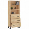 Highboard Sonoma-Eiche 69,5x34x180 cm Holzwerkstoff