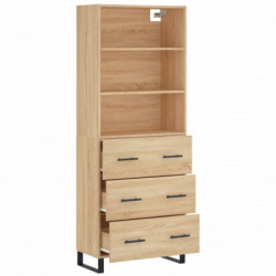 Highboard Sonoma-Eiche 69,5x34x180 cm Holzwerkstoff