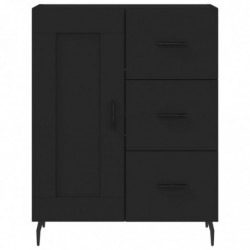 Highboard Schwarz 69,5x34x180 cm Holzwerkstoff