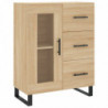 Highboard Sonoma-Eiche 69,5x34x180 cm Holzwerkstoff