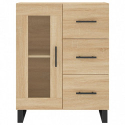 Highboard Sonoma-Eiche 69,5x34x180 cm Holzwerkstoff