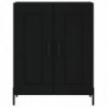 Highboard Schwarz 69,5x34x180 cm Holzwerkstoff