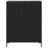 Highboard Schwarz 69,5x34x180 cm Holzwerkstoff