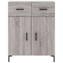 Highboard Grau Sonoma 69,5x34x180 cm Holzwerkstoff