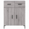 Highboard Grau Sonoma 69,5x34x180 cm Holzwerkstoff