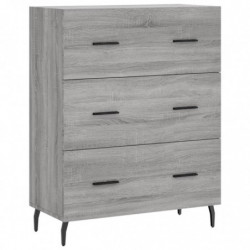 Highboard Grau Sonoma 69,5x34x180 cm Holzwerkstoff