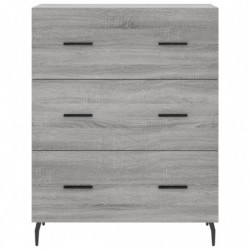 Highboard Grau Sonoma 69,5x34x180 cm Holzwerkstoff