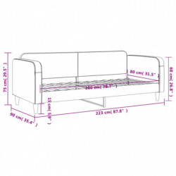 Tagesbett Creme 80x200 cm Stoff