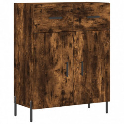 Highboard Räuchereiche 69,5x34x180 cm Holzwerkstoff