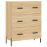 Highboard Sonoma-Eiche 69,5x34x180 cm Holzwerkstoff