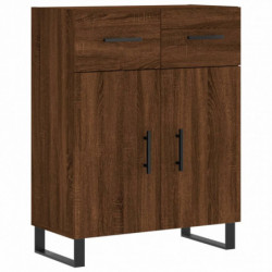 Highboard Braun Eichen-Optik 69,5x34x180 cm Holzwerkstoff