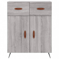 Highboard Grau Sonoma 69,5x34x180 cm Holzwerkstoff