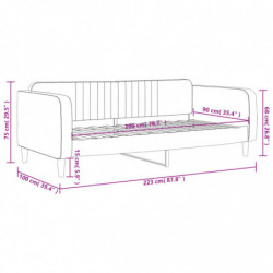 Tagesbett Blau 90x200 cm Samt