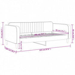 Tagesbett Gelb 90x200 cm Samt