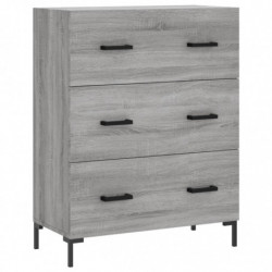 Highboard Grau Sonoma 69,5x34x180 cm Holzwerkstoff