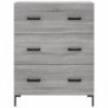 Highboard Grau Sonoma 69,5x34x180 cm Holzwerkstoff