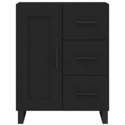 Highboard Schwarz 69,5x34x180 cm Holzwerkstoff