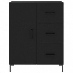 Highboard Schwarz 69,5x34x180 cm Holzwerkstoff