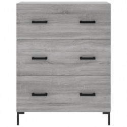 Highboard Grau Sonoma 69,5x34x180 cm Holzwerkstoff