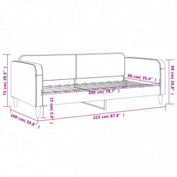 Tagesbett Creme 90x200 cm Stoff