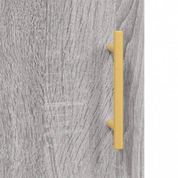 Highboard Grau Sonoma 69,5x34x180 cm Holzwerkstoff