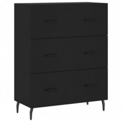 Highboard Schwarz 69,5x34x180 cm Holzwerkstoff