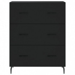 Highboard Schwarz 69,5x34x180 cm Holzwerkstoff