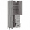 Highboard Grau Sonoma 69,5x34x180 cm Holzwerkstoff