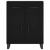 Highboard Schwarz 69,5x34x180 cm Holzwerkstoff