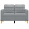 2-Sitzer-Sofa Hellgrau 120 cm Stoff